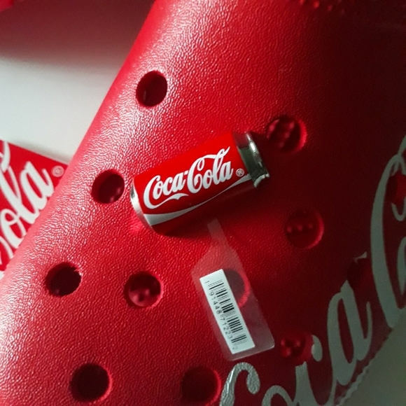 (New) RARE Crocs Coca Cola Clogs & Crocs Coca Cola Can Jibbitz (M8/W10) - Picture 6 of 9